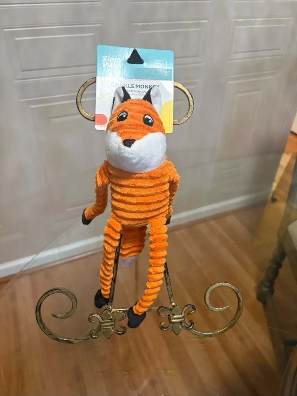 Brand New ZippyPaws Squeaky Plush Dog Toy  Crinkle Fox 12”